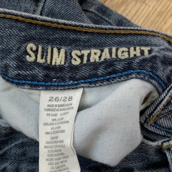 Men's American Eagle Jeans 26 x 28 Slim Straight Fit Denim Blue Cotton Med Wash - Picture 9 of 11